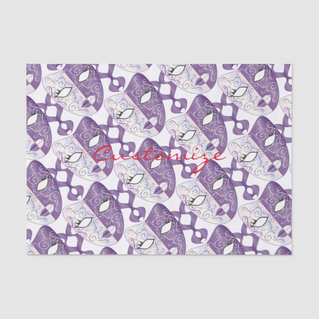 Mardi Gras Mask Thunder_Cove Tissue Paper (Front)