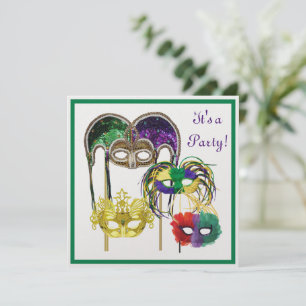 Mardi Gras Masks 1 Invitation