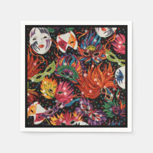 Mardi Gras Masks 2 Napkin