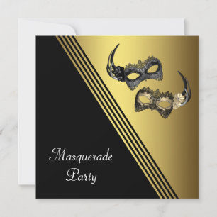 Mardi Gras Masks Masquerade Party Invitations Mask
