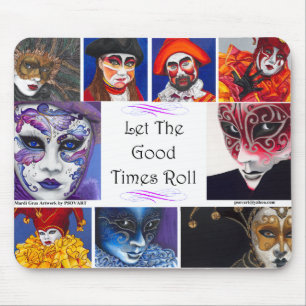 Mardi Gras  Masks Mouse Mat