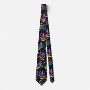 Mardi Gras Masks pattern Tie