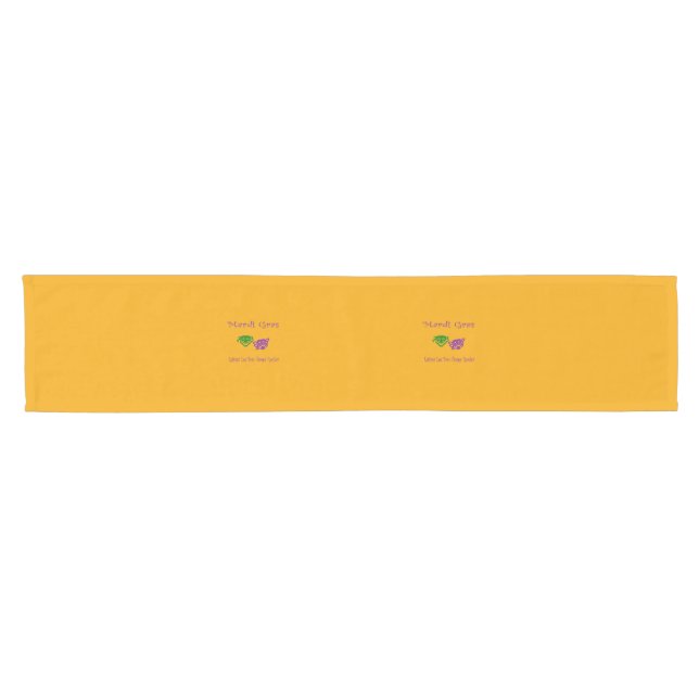 Mardi Gras Masks Rouler Short Table Runner (Horizontal)