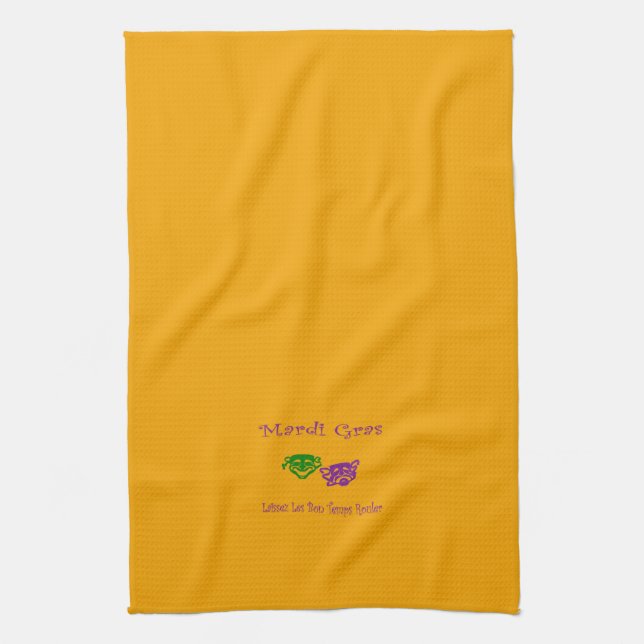 Mardi Gras Masks Rouler Tea Towel (Vertical)