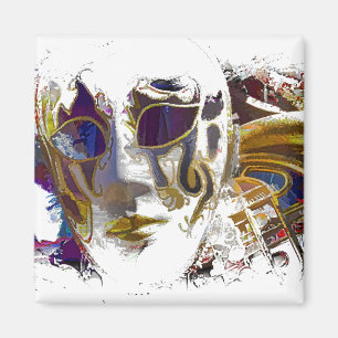 Mardi Gras Masque Magnet