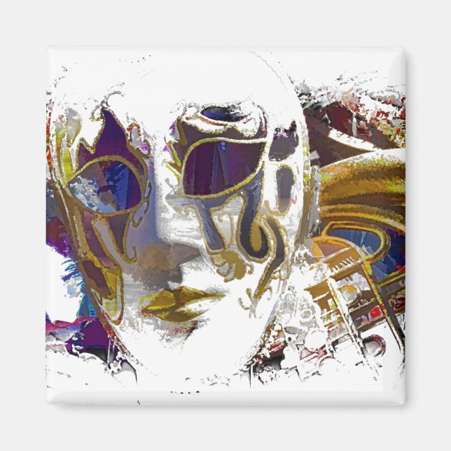 Mardi Gras Masque Magnet (Front)