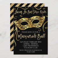 Mardi Gras Masquerade Ball Invitation