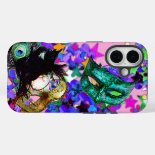 MARDI GRAS MASQUERADE BALL MASK confetti iPhone 16 Case