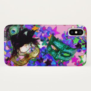 MARDI GRAS MASQUERADE BALL MASK confetti iPhone X Case
