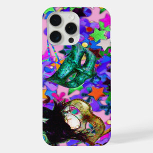 MARDI GRAS MASQUERADE BALL MASK confetti iPhone 15 Pro Max Case