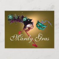 MARDI GRAS MASQUERADE gem yellow
