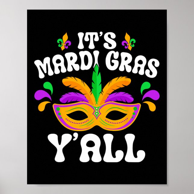 Mardi Gras Masquerade Mardi Parade Costume Mens An Poster (Front)
