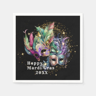 Mardi Gras Masquerade Mask Paper Napkins