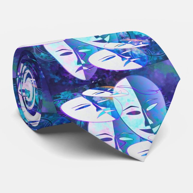 Mardi Gras Masquerade Mask Party Necktie (Rolled)