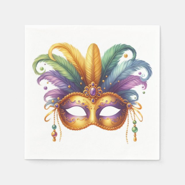 Mardi Gras Masquerade Napkin (Front)