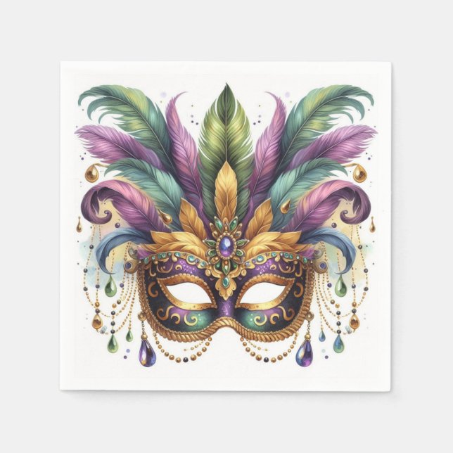 Mardi Gras Masquerade Napkin (Front)
