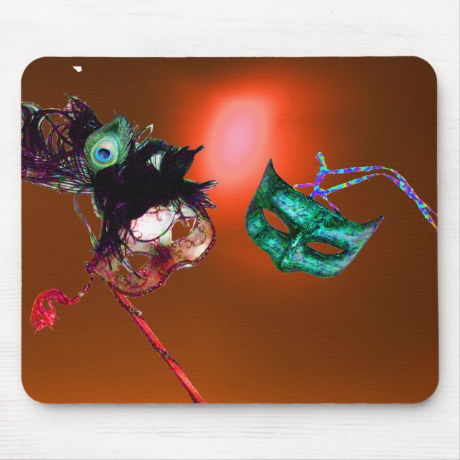 MARDI GRAS MASQUERADE orange Mouse Mat (Front)