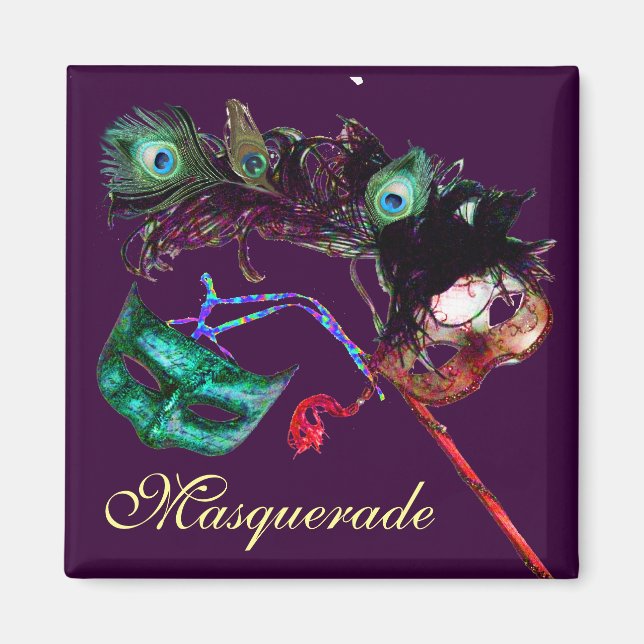 MARDI GRAS MASQUERADE PARTY MAGNET (Front)