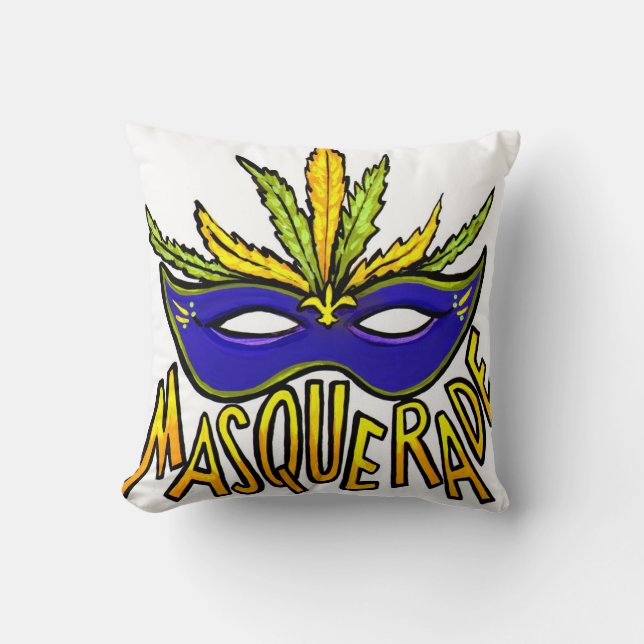 Mardi Gras Masquerade Pillow (Front)