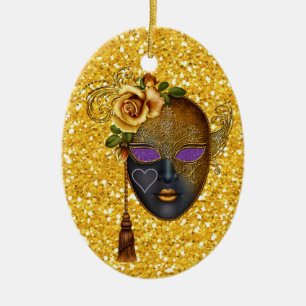 Mardi Gras - Masquerade - SRF Ceramic Tree Decoration