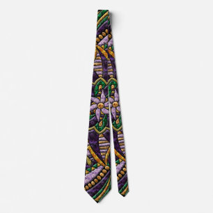 Mardi Gras Medallion Tie