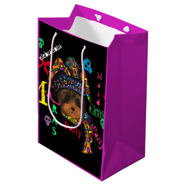 Mardi GRAS   Medium Gift Bag (Front Angled)