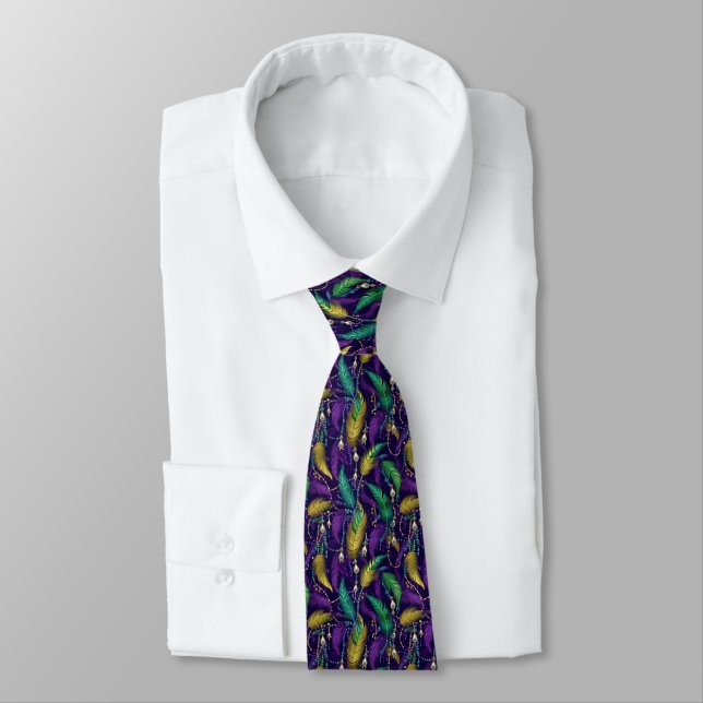 Mardi Gras Men's Tie (Tied)