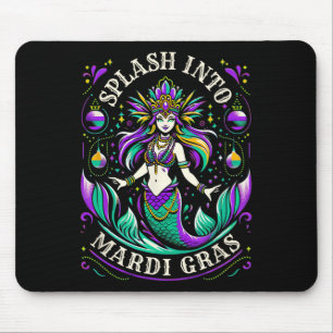 Mardi Gras Mermaid Theme Splash Carnival Women Gir Mouse Mat