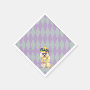 Mardi Gras Miniature Poodle Napkin
