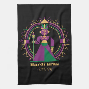 Mardi Gras Mom 2026 Queen Tea Towel