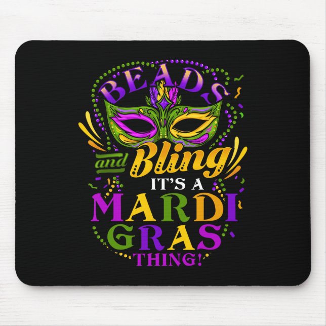 Mardi Gras  Mouse Mat (Front)