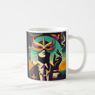 Mardi Gras Mr. Death The Smoking Man Coffee Mug