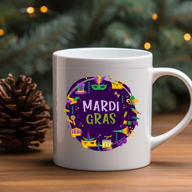 Mardi Gras Mug for celebration Facemask Festival (Creator Uploaded)