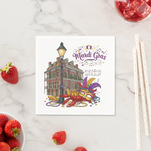 Mardi Gras Napkin (Insitu)