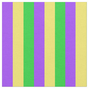Mardi Gras New Orleans Carnival Colors Stripes Fabric