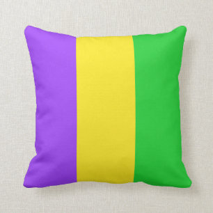 Mardi Gras New Orleans Carnival Colours Modern Cushion