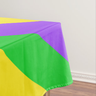 Mardi Gras New Orleans Carnival Stripes Colourful Tablecloth