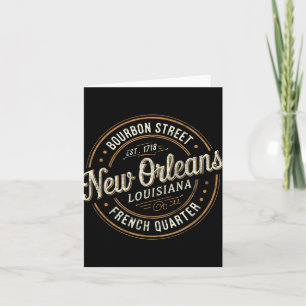 Mardi Gras New Orleans Louisiana Bourbon Street So Card