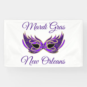 Mardi Gras New Orleans Mask Banner