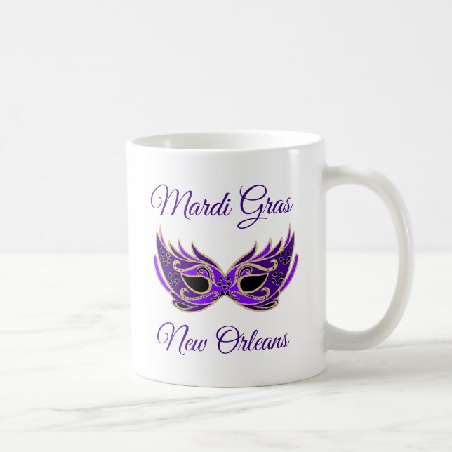 Mardi Gras New Orleans Mask Coffee Mug (Right)