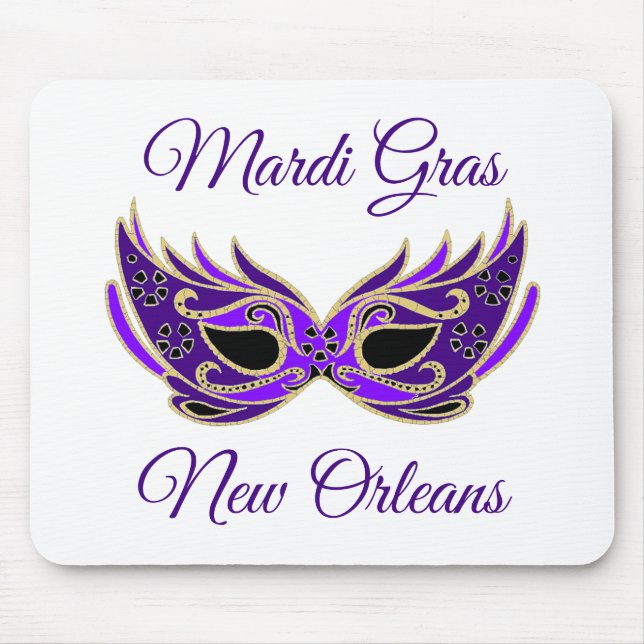 Mardi Gras New Orleans Mask Mouse Mat (Front)