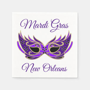 Mardi Gras New Orleans Mask Napkin