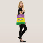 Mardi Gras New Orleans Peace Love Parades Tote Bag