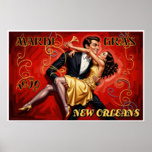 Mardi Gras New Orleans poster