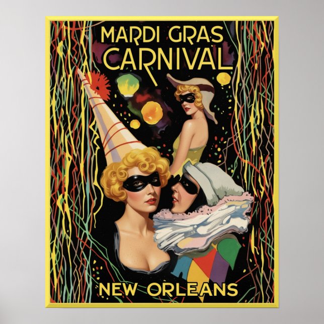 Mardi Gras New Orleans poster.   Poster (Front)