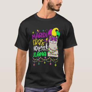 Mardi Gras No Prob Llama Alpaca Funny Carnival Cos T-Shirt