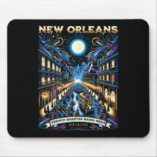 Mardi Gras Nola New Orleans Bourbon Carnival New O Mouse Mat