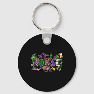 Mardi Gras Nurse Carnival Parade Icu Rn Nursing Sc Key Ring