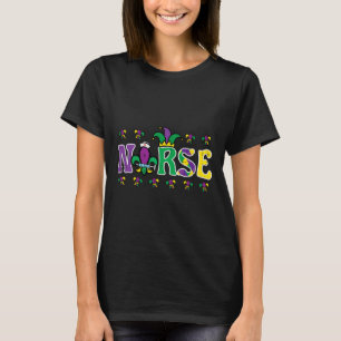 Mardi Gras Nurse Jester Scrub Top Carnival Rn Icu 