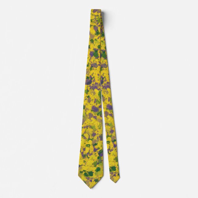 Mardi Gras Oil Abstract   Tie (Front)